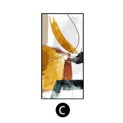 Large Hand painted Abstract Oil Painting Gold Foil Handmade Artworks Wall Art Decoration Modern Home Decor,27inx54in,No Frame