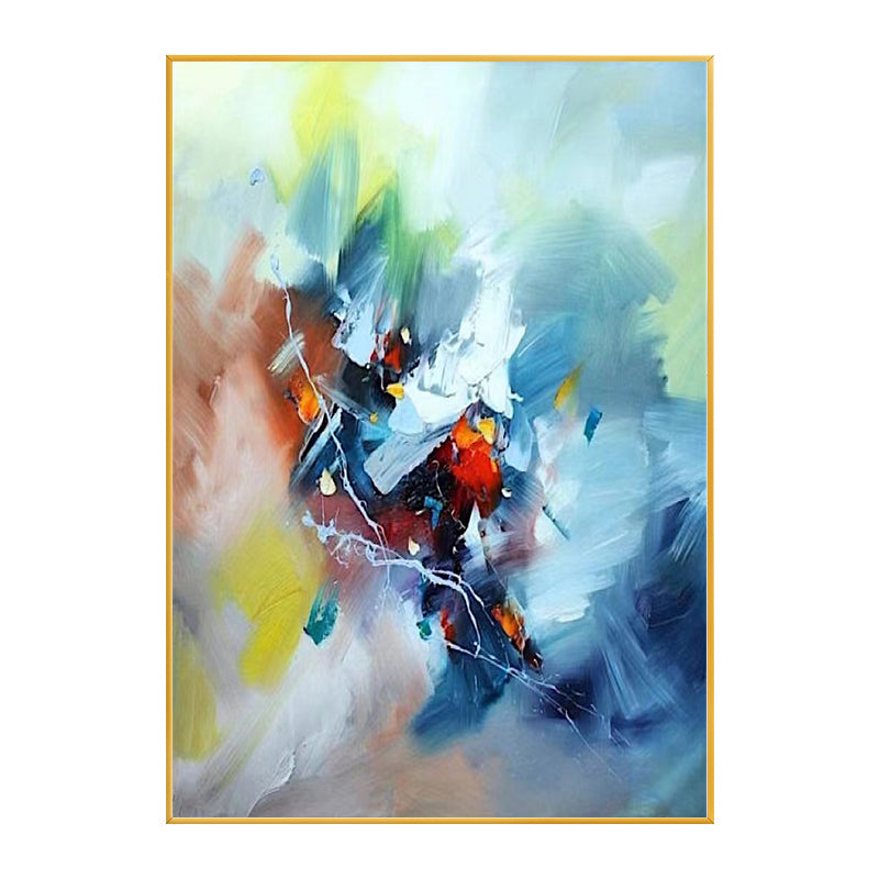 Hand painted Oil Painting Painting Zao Wou ki Abstract Mural Living Room Study Large Decorative painting,31inx47in,No Frame