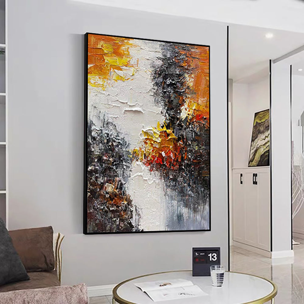 #1180Canvas Painting 3D Abstract Painting Hand Painted Thick Oil Painting Modern Abstract Wall Art Decoration Home For Living Room,31inx47in,No Frame