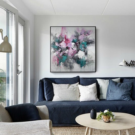 MixedColorsDoctrineOfModernMinimalistAbstractPaintingTheEntranceDecorativePaintingVerticalVersionOfThe    31in,No Frame
