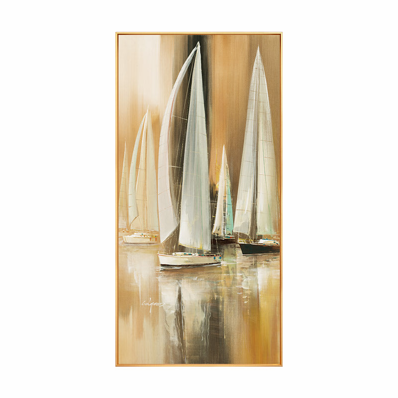 Sharp hand-painted Abstract Landscape Oil Painting Modern Minimalist Living Room Wall Picture Hotel Villa Corridor Decorative Pa27inx54in,No Frame