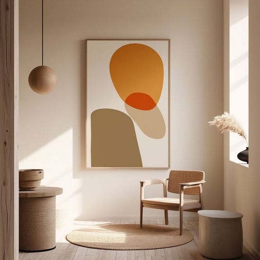 Handpainted Abstract Wall Art Painting Decorative Painting Aisle Corridor Mural Mooring Hanging Paintingorange1inx47in,No Frame