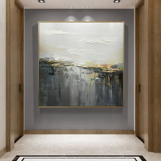 HandpaintedOilPaintingModernMinimalistLivingRoomWallLightLuxuryVillaRestaurantEntranceMuralPaintings  31in,No Frame