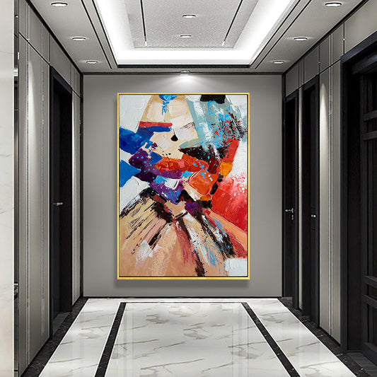 Pure Hand painted Oil Painting Large Abstract Painting Modern Minimalist Living Room Painting Decorative Painting Aisle For Living Room,31inx47in,No Frame