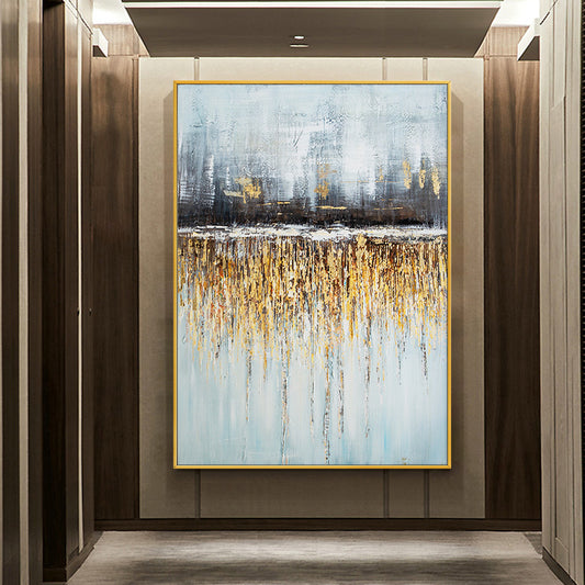 Handmade Gold Thick Texture Art Oil Painting Wall Decor Artwork Large Size Wall Fine Paintings Art ,31inx47in,No Frame