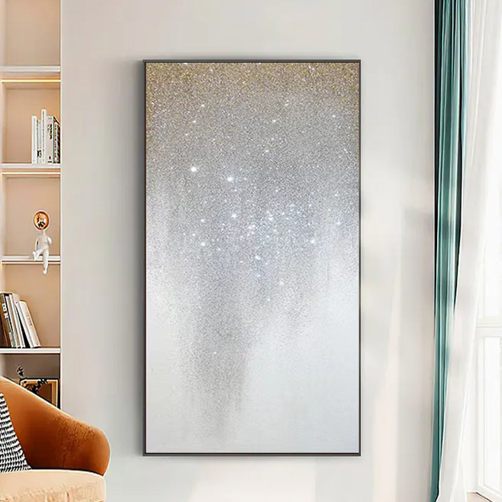 Modern Abstract Acrylic Canvas Paintings Wall Art Decoration Starry Sky Picture Art  Hand Painted,27inx54in,No Frame