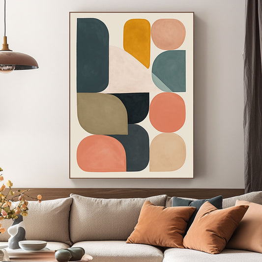 Handpainted Abstract Wall Art Painting Decorative Painting Aisle Corridor Mural Mooring Hanging Paintingyellowgreenblue1inx47in,No Frame